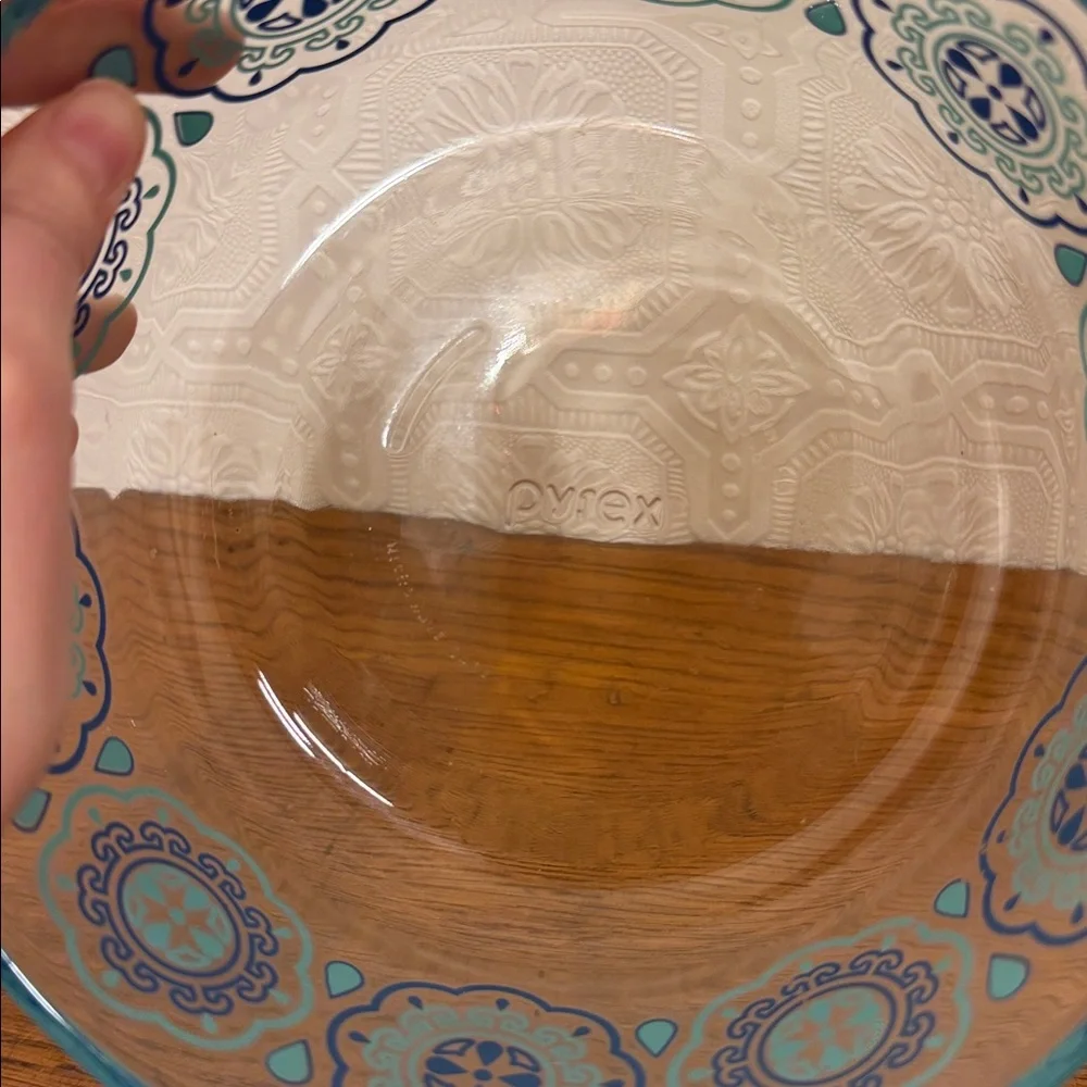 Pyrex Turquoise and Blue Glass Bowl